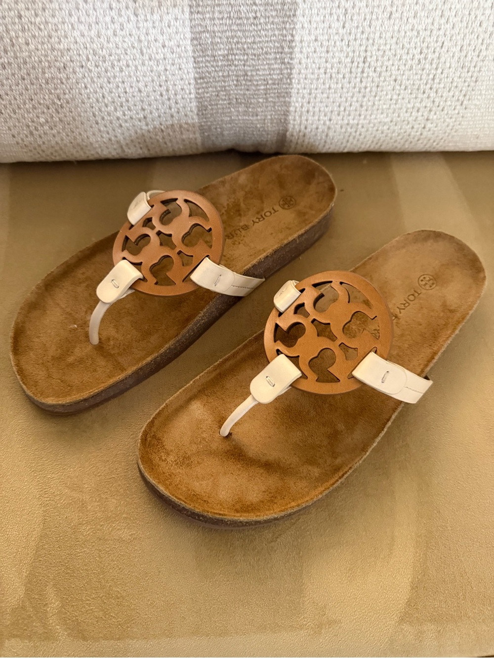 NEW Tory Burch Miller Cloud Goat Leather & Cork Sandals